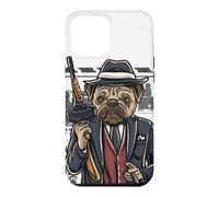 Funny mean looking Bad Pug Dog with Gun & cigar from 1920's Case for iPhone 12 Pro Max