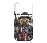 Funny mean looking Bad Pug Dog with Gun & cigar from 1920's Case for iPhone 17