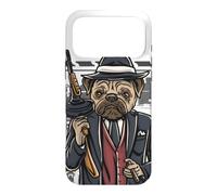 Funny mean looking Bad Pug Dog with Gun & cigar from 1920's Case for iPhone 17 Pro Max
