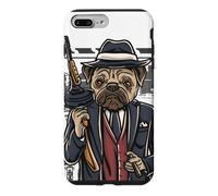 Funny mean looking Bad Pug Dog with Gun & cigar from 1920's Case for iPhone 7 Plus/8 Plus
