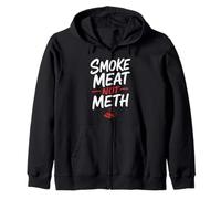 Funny Meat Brisket Smoking BBQ Pitmaster Barbecue Smoker Zip Hoodie