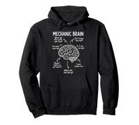Funny Mechanic Brain Car Repair Auto Technician Humor Pullover Hoodie
