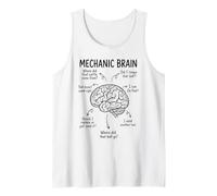 Funny Mechanic Brain Car Repair Auto Technician Humor Tank Top