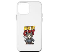 Funny Mechanic Cat Repair Humor Illustration Case for iPhone 12 mini