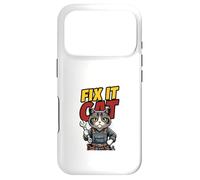 Funny Mechanic Cat Repair Humor Illustration Case for iPhone 17 Pro