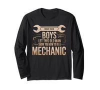 Funny Mechanic Humor Car Mechanic For Dad Father's Day Long Sleeve T-Shirt