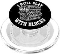 Funny Mechanic Humor Engine Block Car Still Play With Blocks PopSockets PopGrip for MagSafe