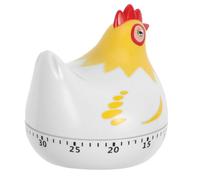 Funny Mechanical Hen Kitchen Timer for Baking and Cookies White