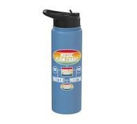 Funny Medical Flow Chart Combat Medic Veteran Stainless Steel Insulated Water Bottle