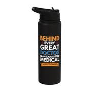 Funny Medical Veterinarian Hotel Receptionist Stainless Steel Insulated Water Bottle