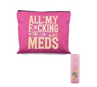 Funny Medicine Bag Gifts Nurse Practitioner Makeup Bag Pocket Pharmacy Pill Organizer Physician Assistant Pouch Medication Storage Container for Travel Doctor Novelty Gift Medical Christmas Gift Pouch