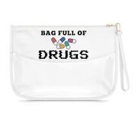 Funny Medicine Makeup Bag Gifts for Nurse Practitioner Patient Medicine Themed Gift for Female Doctor Clear Cosmetic Bag Birthday Present for Daughter Wife Friend Bestie Sister Pill Pouch