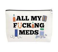 Funny Medicine Makeup Bag Nurse Practitioner Gifts Doctor Gifts Pill Bag Travel Organizer Zipper Pouch Medicine Spiritual Gift Med Pouch Purse Gift for Nurse Practitioner Christmas Birthday Presents