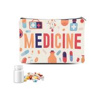 Funny Medicine Organiser Bags Portable Medical Cosmetic Bag for Women First Aid Medicine Pouch for Nurse Practitioner Pill Storage Bag for Travel Camping Home Medicine Toiletry Makeup Pouch