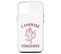 Funny Medieval Cat I Choose Violence Design Case for iPhone 12/12 Pro