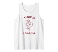 Funny Medieval Cat I Choose Violence Design Tank Top