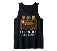 Funny Medieval Council Cats Renaissance Festival Tank Top