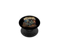 Funny Medieval Knight Men Dads Fathers Day Joke Humor PopSockets Adhesive PopGrip