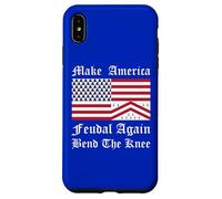 Funny Medieval Red White Blue Heraldic America Flag Case for iPhone XS Max