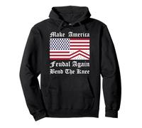 Funny Medieval Red White Blue Heraldic America Flag Pullover Hoodie
