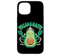 Funny Meditating Avocado Vegannamaste Vegan Meditation Yoga Case for iPhone 15
