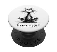 Funny Meditating Cat Meme Introvert Joke PopSockets Adhesive PopGrip