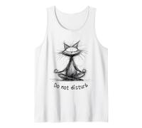 Funny Meditating Cat Meme Introvert Joke Tank Top