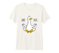 Funny Meditating Duck Inner Honk Outer Peace Zen Yoga Premium T-Shirt