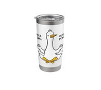 Funny Meditating Duck Inner Honk Outer Peace Zen Yoga Stainless Steel Insulated Tumbler