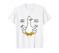 Funny Meditating Duck Inner Honk Outer Peace Zen Yoga T-Shirt