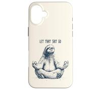 Funny Meditating Sloth Yoga Zen, Funny Yogi Sloth Case for iPhone 16 Plus