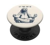 Funny Meditating Sloth Yoga Zen, Funny Yogi Sloth PopSockets Adhesive PopGrip