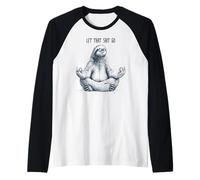 Funny Meditating Sloth Yoga Zen, Funny Yogi Sloth Raglan Baseball Tee