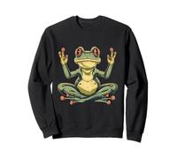 Funny Meditation Frog Zen Buddha Buddhist Yoga Hindu Sweatshirt