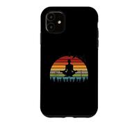 Funny Meditation Yoga Instructors Retro Sunset Design Case for iPhone 11