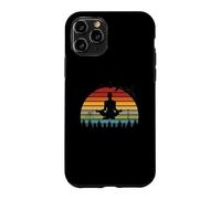 Funny Meditation Yoga Instructors Retro Sunset Design Case for iPhone 11 Pro