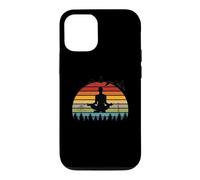 Funny Meditation Yoga Instructors Retro Sunset Design Case for iPhone 12/12 Pro