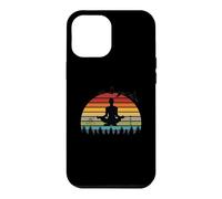 Funny Meditation Yoga Instructors Retro Sunset Design Case for iPhone 12 Pro Max