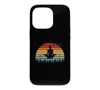 Funny Meditation Yoga Instructors Retro Sunset Design Case for iPhone 13 Pro