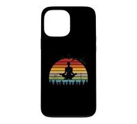 Funny Meditation Yoga Instructors Retro Sunset Design Case for iPhone 13 Pro Max