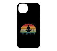 Funny Meditation Yoga Instructors Retro Sunset Design Case for iPhone 14 Plus