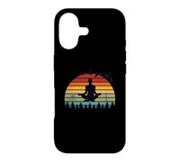 Funny Meditation Yoga Instructors Retro Sunset Design Case for iPhone 17