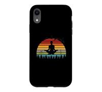 Funny Meditation Yoga Instructors Retro Sunset Design Case for iPhone XR