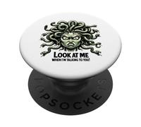 Funny Medusa, Medusa Parody, Medusa Joke, Medusa Mythology PopSockets Swappable PopGrip