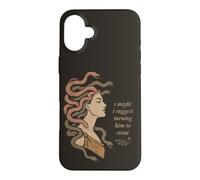 Funny Medusa Mythology Turning Him To Stone Case for iPhone 16 Plus