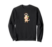 Funny Meerkat Wearing Sunglasses Playing Tennis Sweatshirt