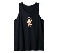 Funny Meerkat Wearing Sunglasses Playing Tennis Tank Top