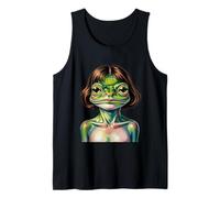 Funny Melancholic Frog Portrait Classical Painting Tank Top