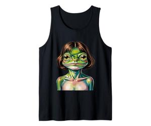 Funny Melancholic Frog Portrait Classical Painting Tank Top