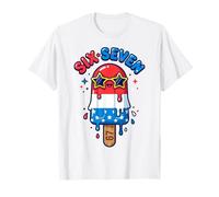 Funny Melting Patriotic Popsicle Six Seven T-Shirt